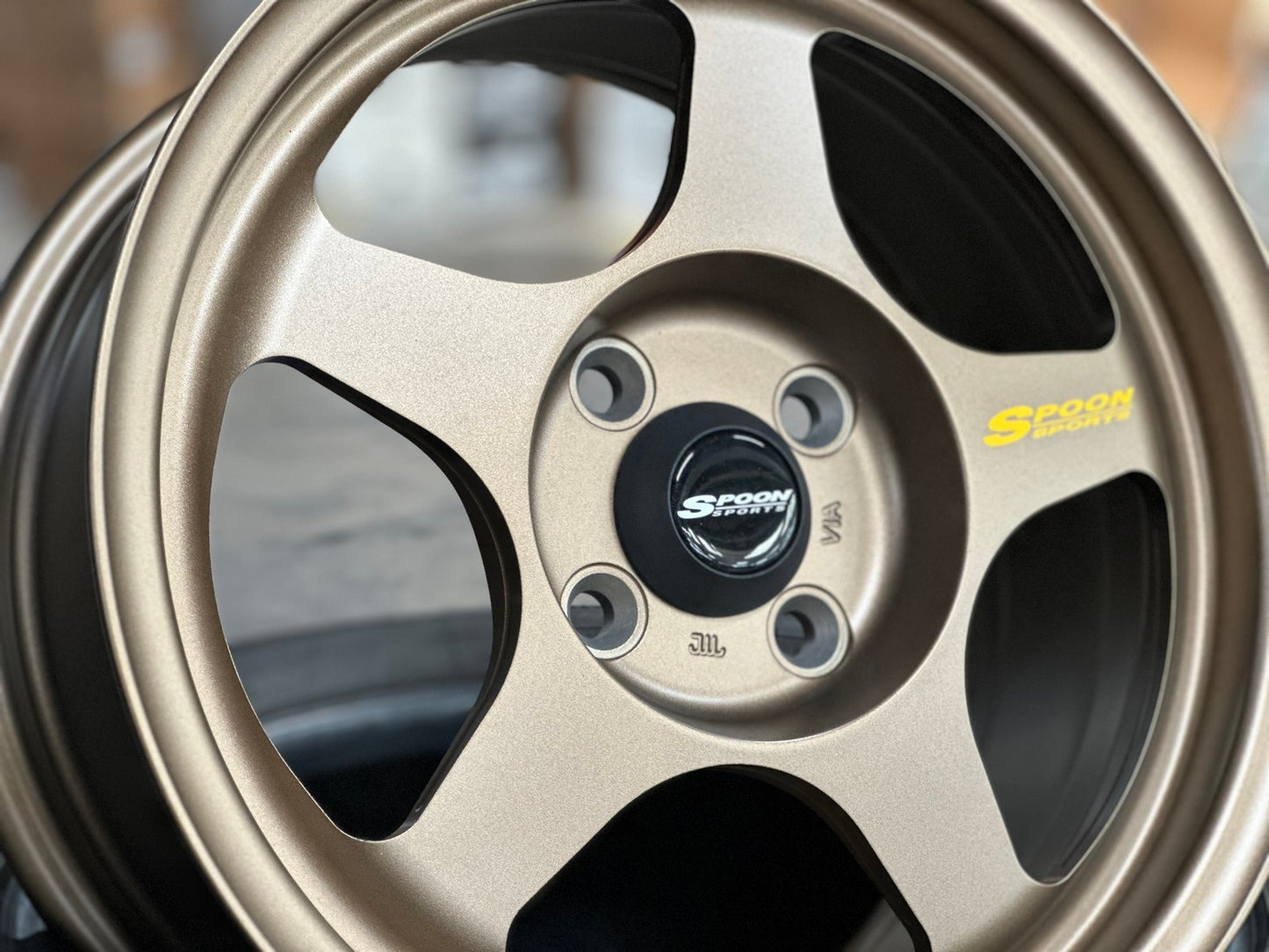 New 15X7 ET41 AOW Flow Formed Spoon Rim (4 wheel) Matt Bronze 4X100