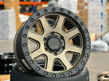 New 18X9 ET12 Black Rhino Baker Rim (4 wheel) Matt Bronze 6X139.7