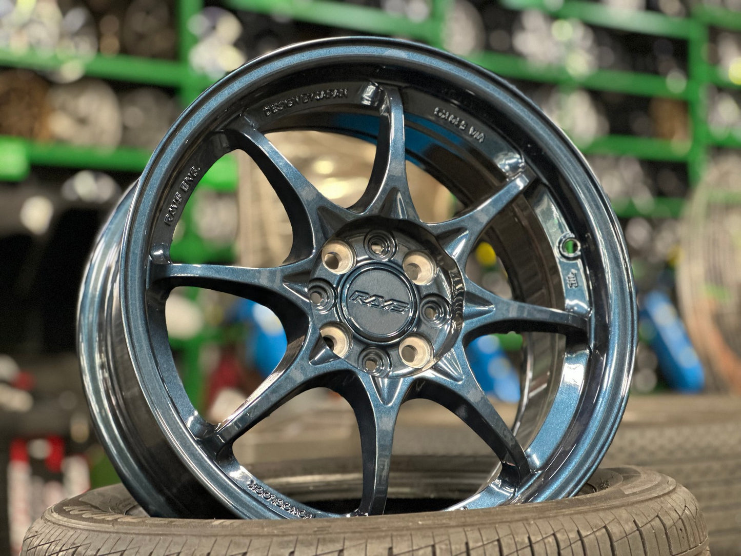 New 16X7 ET40 AOW Flow Formed CE28 Rim (4 wheel) Gloss Blue 4X100