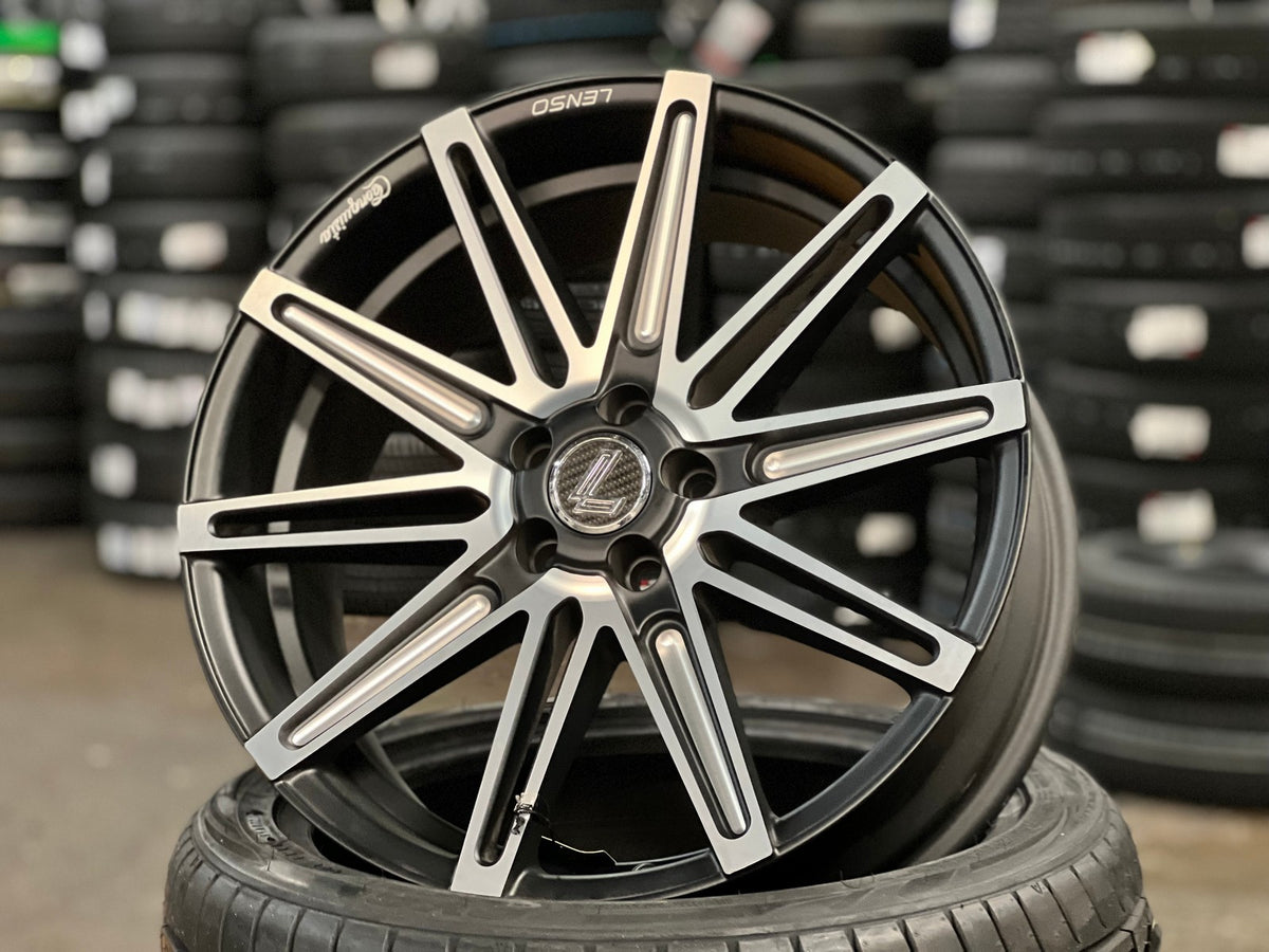 New 18X8 ET42 Lenso Conquista Rim (4 wheel) Matt Black 5X100