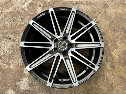 New 18X8 ET42 Lenso Conquista Rim (4 wheel) Matt Black 5X100