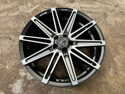 New 18X8 ET42 Lenso Conquista Rim (4 wheel) Matt Black 5X100