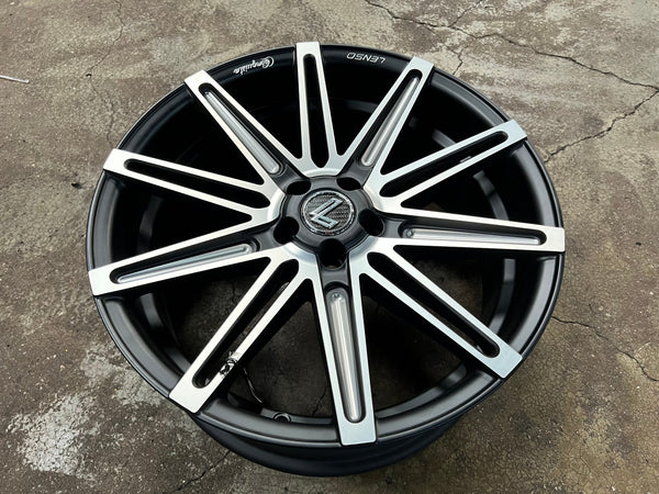 New 18X8 ET42 Lenso Conquista Rim (4 wheel) Matt Black 5X100