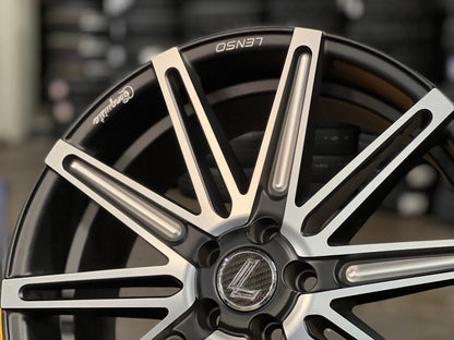 New 18X8 ET42 Lenso Conquista Rim (4 wheel) Matt Black 5X100