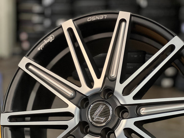 New 18X8 ET42 Lenso Conquista Rim (4 wheel) Matt Black 5X100