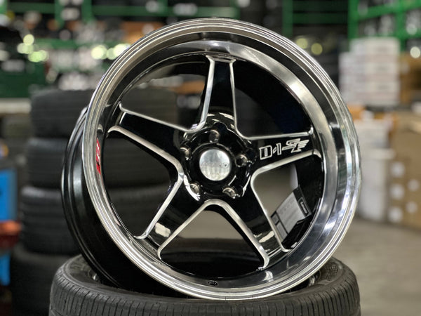 New 18X9.5 ET22 Lenso D1SF Rim (4 wheel) Gloss Black 5X114.3