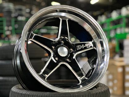 New 18X9.5 ET22 Lenso D1SF Rim (4 wheel) Gloss Black 5X114.3