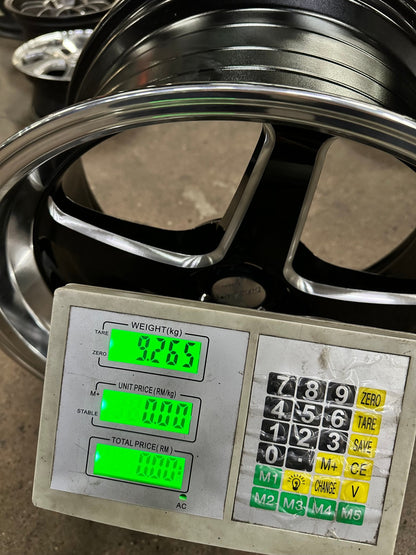 New 18X9.5 ET22 Lenso D1SF Rim (4 wheel) Gloss Black 5X114.3