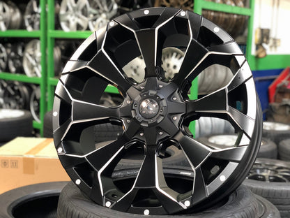 New 22X9.5 ET20 Fuel Rim (4 wheel) Matt Black 5X150