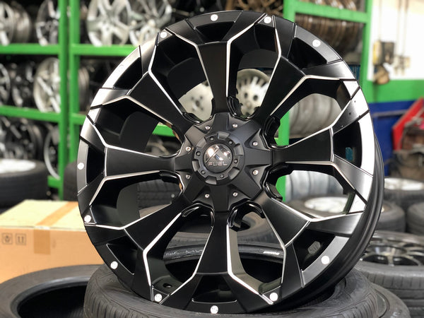 New 22X9.5 ET20 Fuel Rim (4 wheel) Matt Black 5X139.7