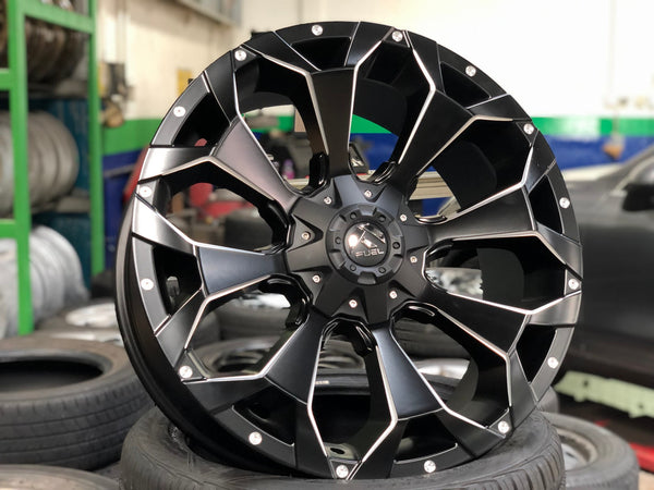 New 22X9.5 ET20 Fuel Rim (4 wheel) Matt Black 5X150