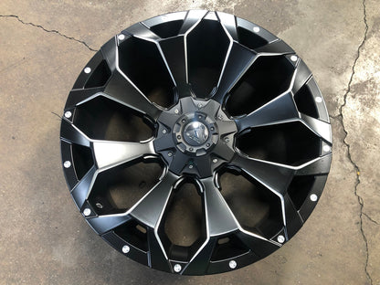 New 22X9.5 ET20 Fuel Rim (4 wheel) Matt Black 5X139.7