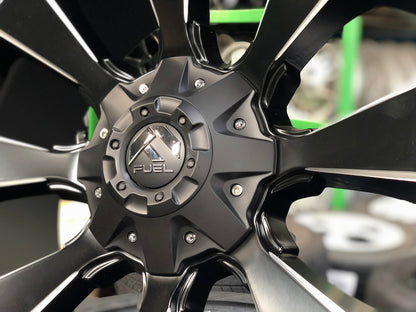 New 22X9.5 ET20 Fuel Rim (4 wheel) Matt Black 5X139.7