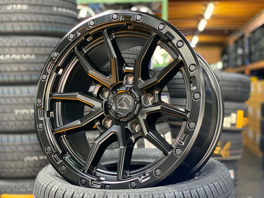 New 18X9 ET1 Fuel Rim (4 wheel) Matt Black 5X150