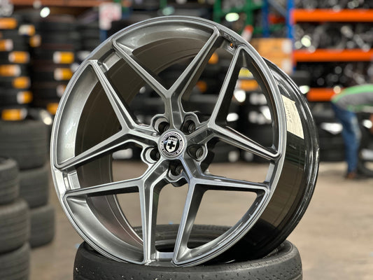 New 22X10.5 ET10 HRE F11 Rim (4 wheel) Gloss Silver 5X112