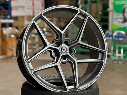New 22X10.5 ET10 HRE F11 Rim (4 wheel) Gloss Silver 5X112