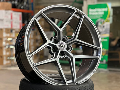 New 22X10.5 ET10 HRE F11 Rim (4 wheel) Gloss Silver 5X112