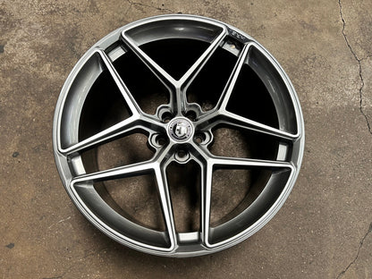 New 22X10.5 ET10 HRE F11 Rim (4 wheel) Gloss Silver 5X112