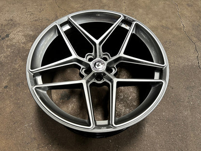 New 22X10.5 ET10 HRE F11 Rim (4 wheel) Gloss Silver 5X112