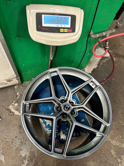 New 22X10.5 ET10 HRE F11 Rim (4 wheel) Gloss Silver 5X112