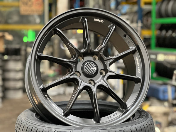 New 18X8.5 ET40 Enkei Rim (4 wheel) Matt Black 5X114.3