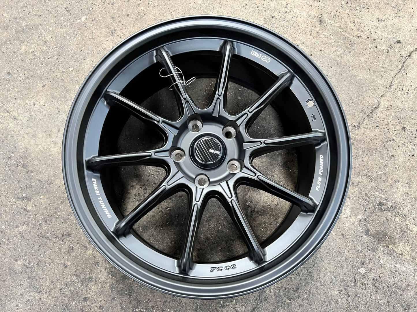 New 18X8.5 ET40 Enkei Rim (4 wheel) Matt Black 5X114.3