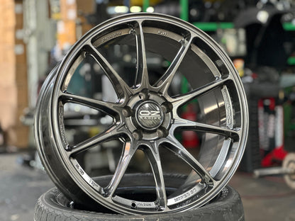 New 19X10 ET32 OZ Racing Hyper GT Rim (4 wheel) Gloss Gunmetal 5X112