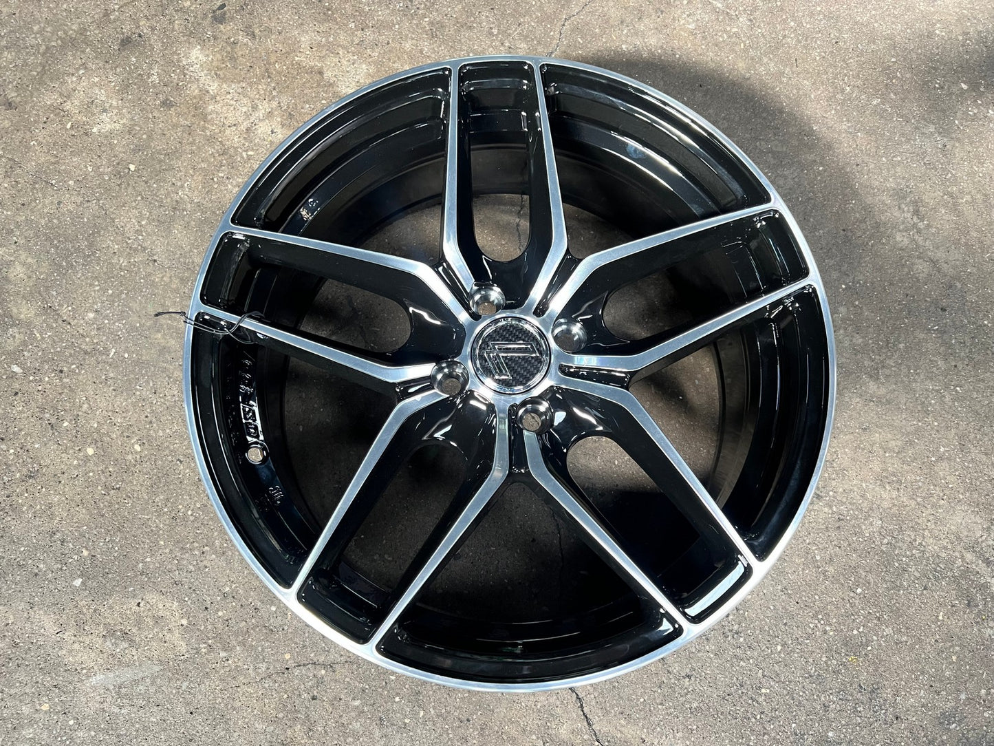 New 17X7.5 ET38 Lenso Jager Bayern Rim (4 wheel) Gloss Black PF 4X100