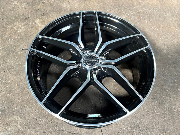 New 17X7.5 ET38 Lenso Jager Bayern Rim (4 wheel) Gloss Black PF 4X100
