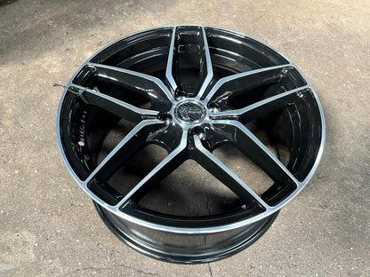 New 17X7.5 ET38 Lenso Jager Bayern Rim (4 wheel) Gloss Black PF 4X100