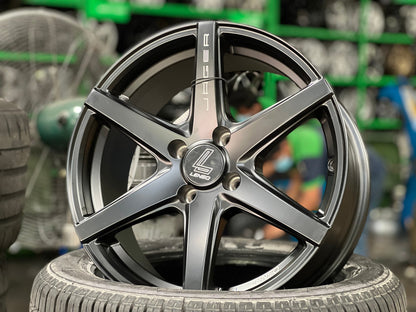 New 16X7 ET35 Lenso Jager Craft Rim (4 wheel) Matt Black 4X100