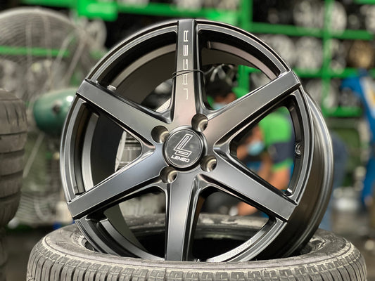 New 16X7 ET35 Lenso Jager Craft Rim (4 wheel) Matt Black 4X100