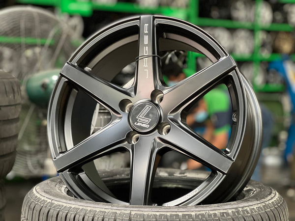 New 16X7 ET35 Lenso Jager Craft Rim (4 wheel) Matt Black 4X100