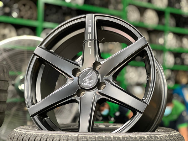 New 16X7 ET35 Lenso Jager Craft Rim (4 wheel) Matt Black 4X100