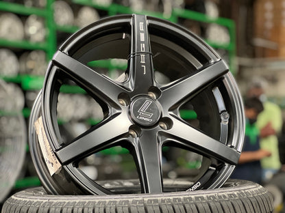 New 16X7 ET35 Lenso Jager Craft Rim (4 wheel) Matt Black 4X100
