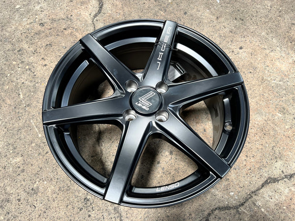 New 16X7 ET35 Lenso Jager Craft Rim (4 wheel) Matt Black 4X100
