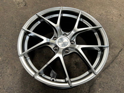 New 18X8.5 ET42 Lenso Jager Dyna Rim (4 wheel) Gloss Silver 5X114.3