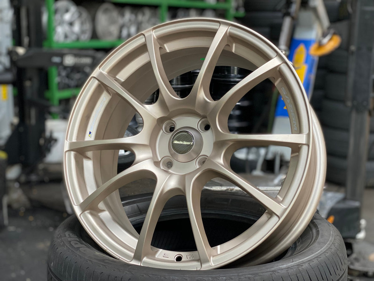 New 17X7 ET40 Ketrin Rim (4 wheel) Matt Gold 4X100