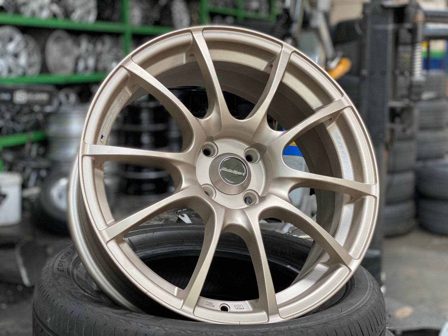 New 17X7 ET40 Ketrin Rim (4 wheel) Matt Gold 4X100