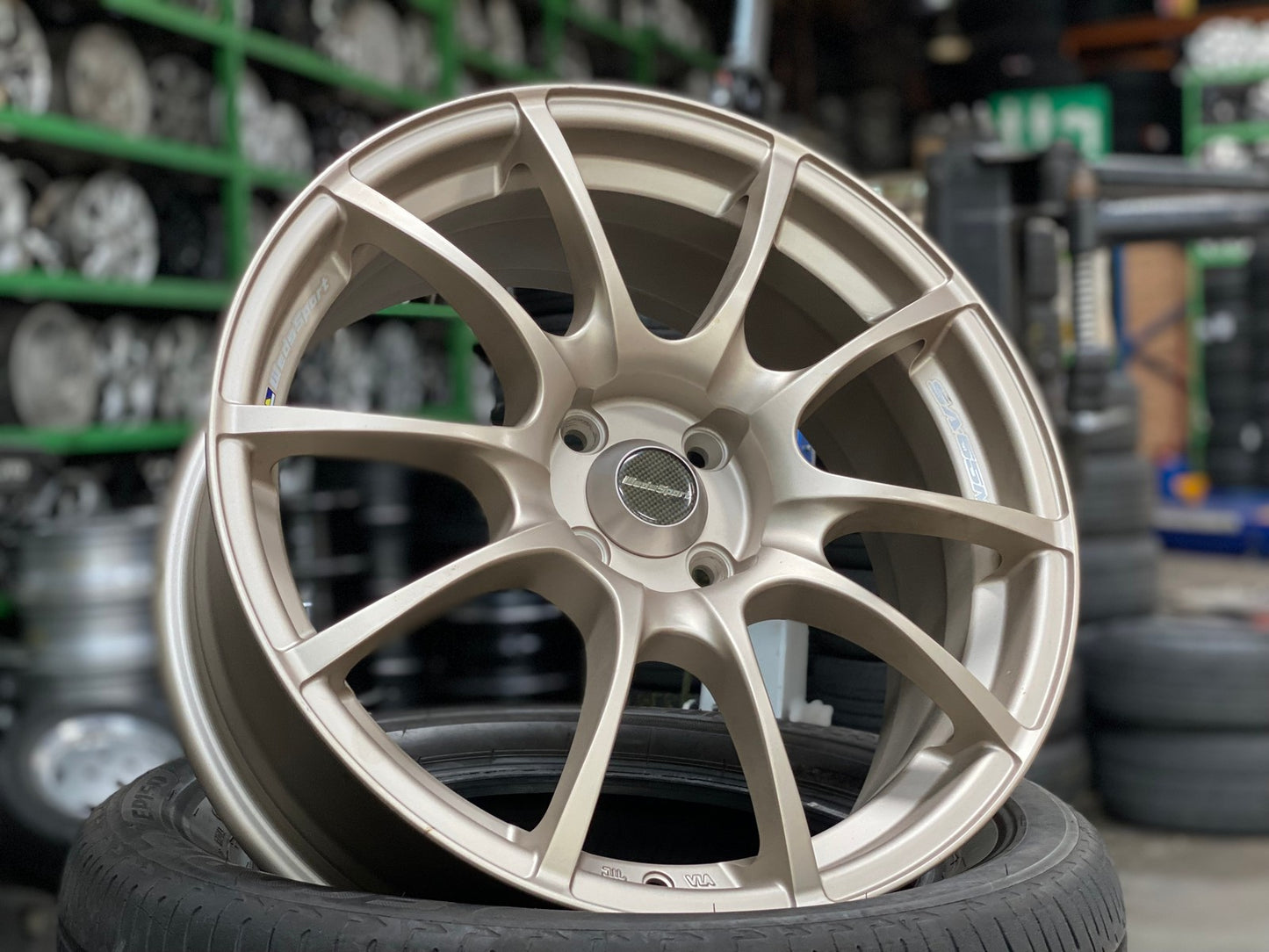 New 17X7 ET40 Ketrin Rim (4 wheel) Matt Gold 4X100