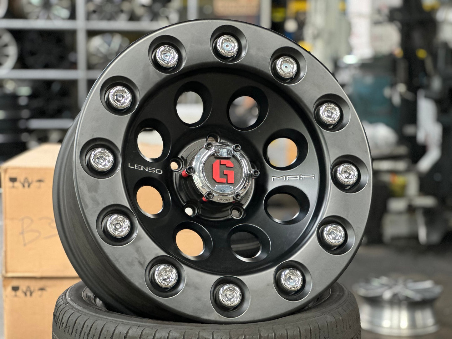 New 20X9.5 ET15 Lenso Max 3 Rim (4 wheel) Matt Black 5X150