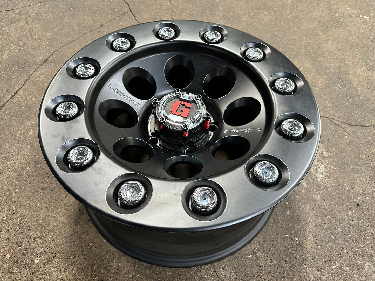 New 20X9.5 ET15 Lenso Max 3 Rim (4 wheel) Matt Black 5X150