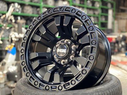 New 16X8.5 ET0 Lenso Brutal Rim (4 wheel) Matt Black 6X114.3