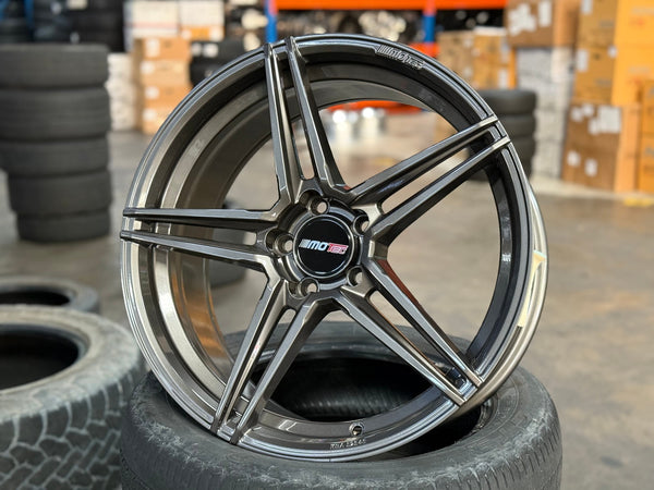 New 19X8.5 ET43 Motec MCT1 Rim (4 wheel) Gloss Gunmetal 5X112