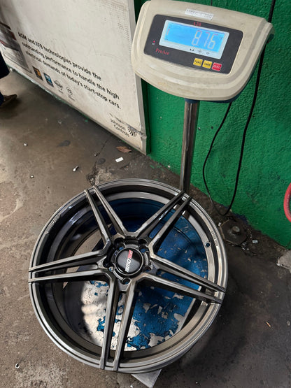 New 19X8.5 ET43 Motec MCT1 Rim (4 wheel) Gloss Gunmetal 5X112