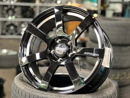 New 17X7.5 ET45 Advanti MK512U Rim (4 wheel) Gloss Black 5X108