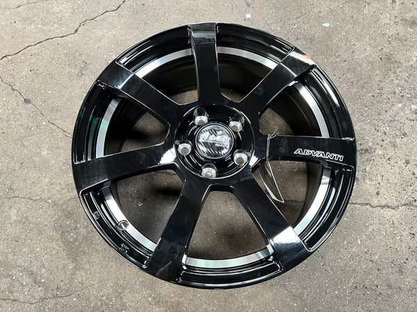 New 17X7.5 ET45 Advanti MK512U Rim (4 wheel) Gloss Black 5X108