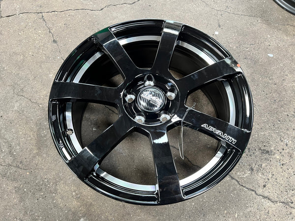 New 17X7.5 ET45 Advanti MK512U Rim (4 wheel) Gloss Black 5X108