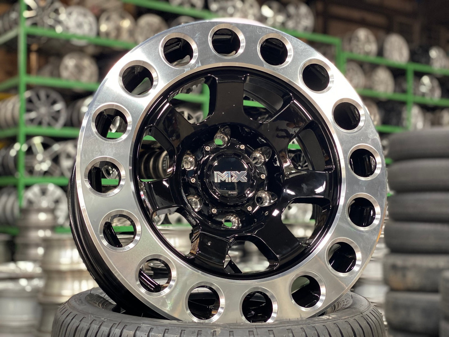 New 18X9 ET20 Lenso MX Impact Rim (4 wheel) Gloss Black 6X139.7