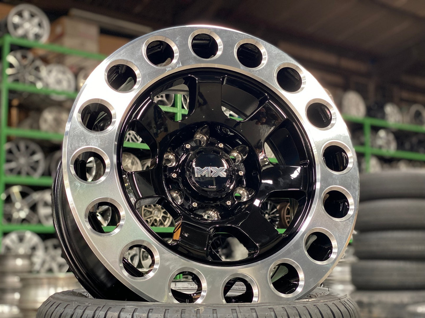 New 18X9 ET20 Lenso MX Impact Rim (4 wheel) Gloss Black 6X139.7